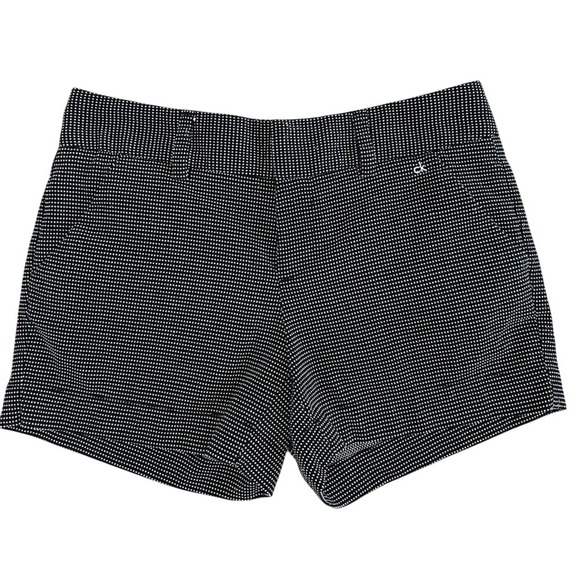 Calvin Klein Pants - Calvin Klein Womens Black White Polka Dot Shorts Size 2 Flat Front Button Fly